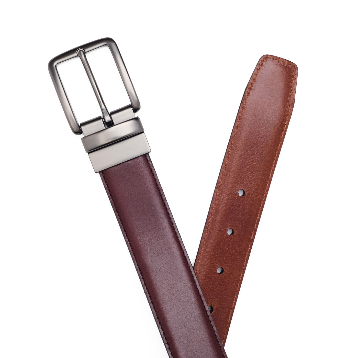 Men's Italian Reversible Leather Belt - Image 3